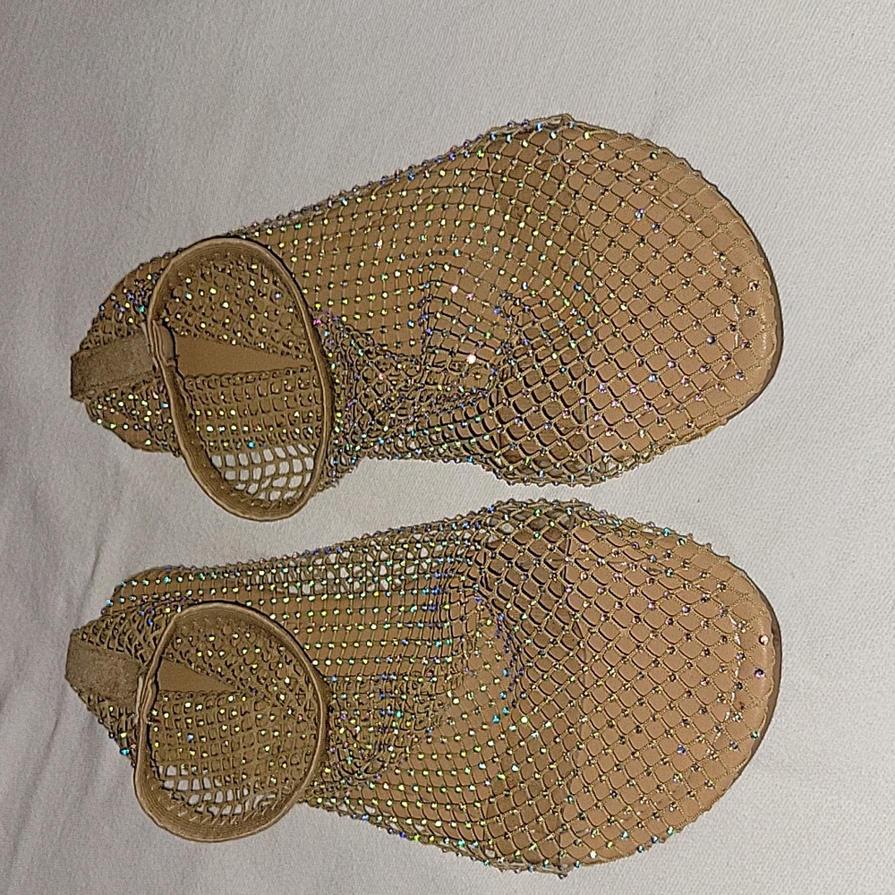 Blingy Fishnet Sandals